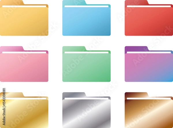 Fototapeta フォルダ　ディレクトリ　アイコン　セット	