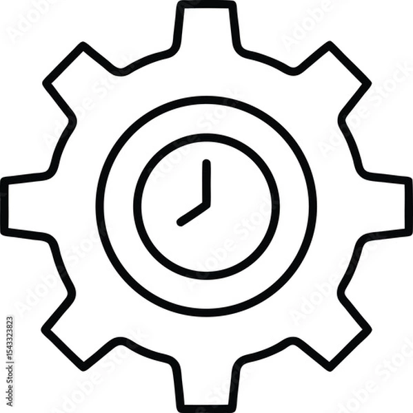 Obraz Clockwork Gear Timepiece Symbol Design.