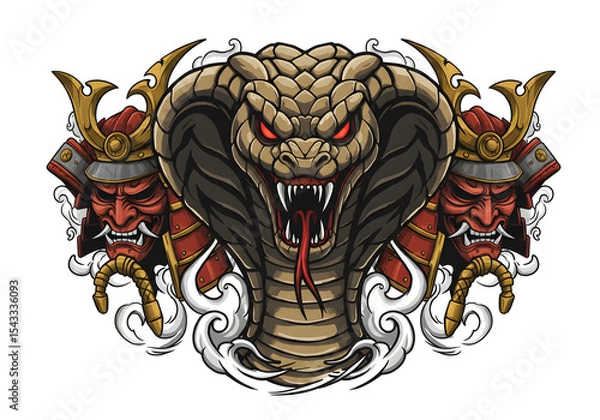 Obraz head of an devil snake