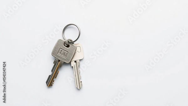Obraz bunch of keys isolated white background