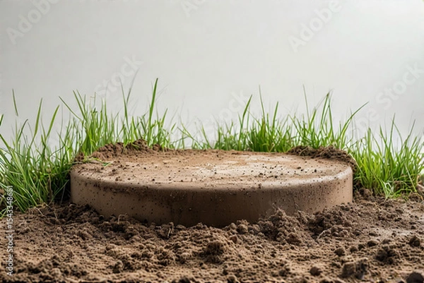 Obraz green grass podium