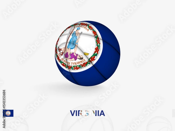 Obraz Virginia Basketball Concept with National Flag Design.