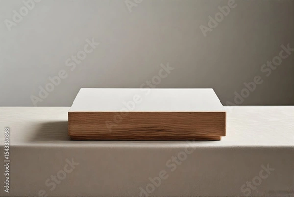 Obraz wooden box on a wooden table