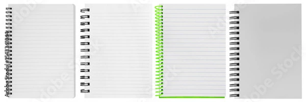 Obraz The collection isolated notebook of paper
