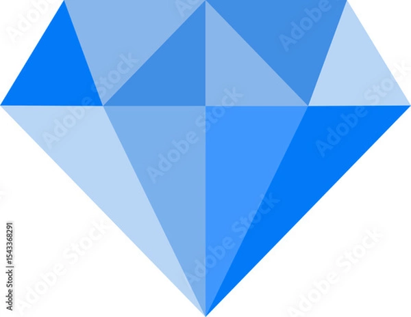 Obraz Blue diamond icon illustration