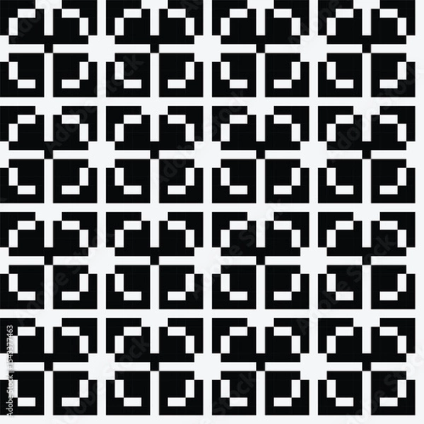 Fototapeta Pixel art seamless pattern. Art deco. Geometric. elegant background. Beautiful texture for wallpaper, wrapping, fashion, fabric. Vector illustration