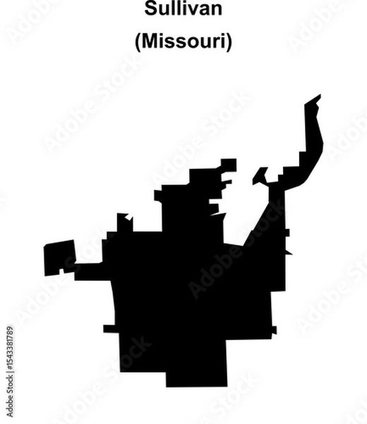 Fototapeta Sullivan (Missouri) blank outline map