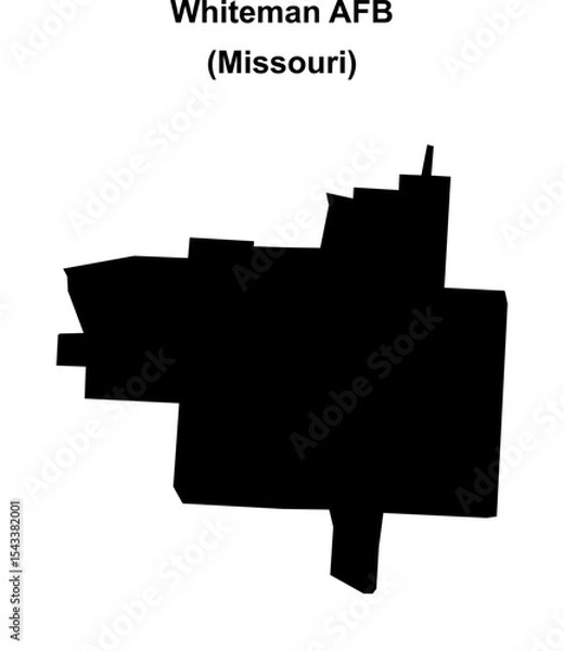 Fototapeta Whiteman AFB (Missouri) blank outline map