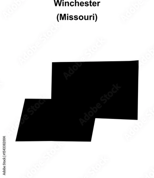 Fototapeta Winchester (Missouri) blank outline map