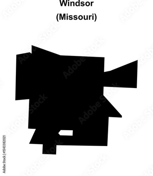 Fototapeta Windsor (Missouri) blank outline map