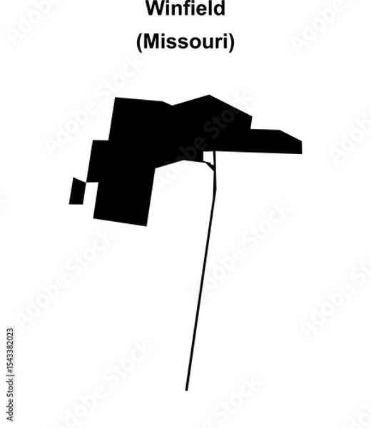 Fototapeta Winfield (Missouri) blank outline map