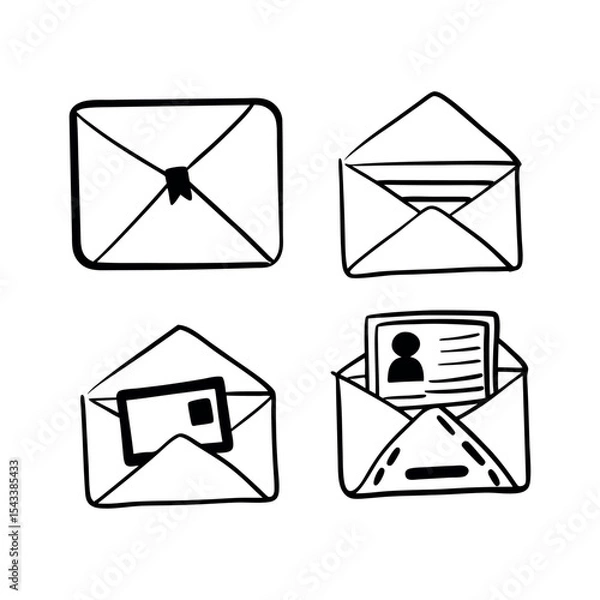 Obraz mail icons set