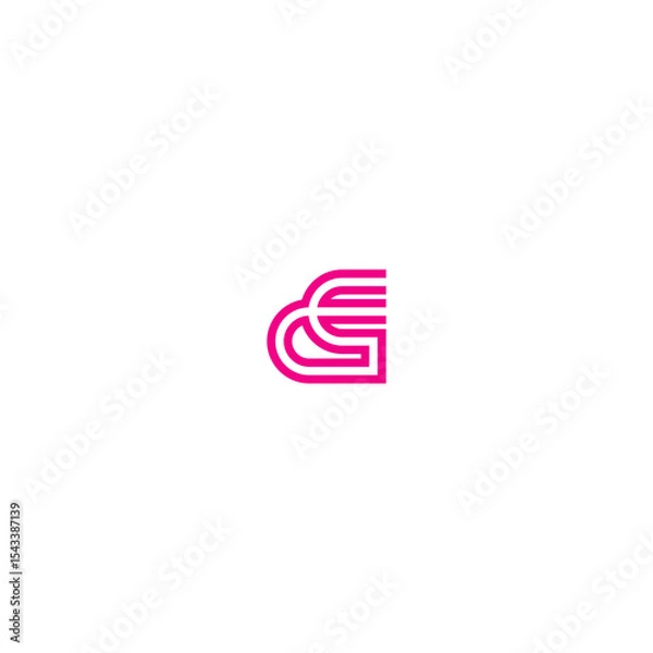 Obraz Initials Letter EG Logo