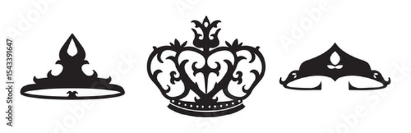 Fototapeta Set crown collection
