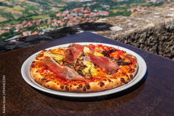 Obraz Delicious fresh pizza on a table