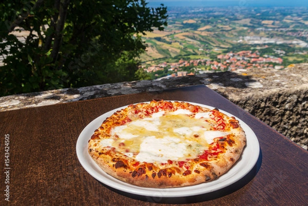 Obraz Pizza Four cheese on a table