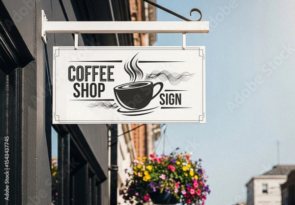 Obraz Coffee Shop Sign Mockup