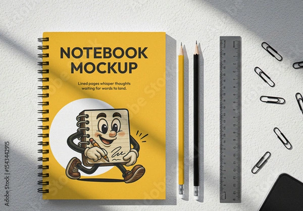 Fototapeta Spiral Notebook Mockup