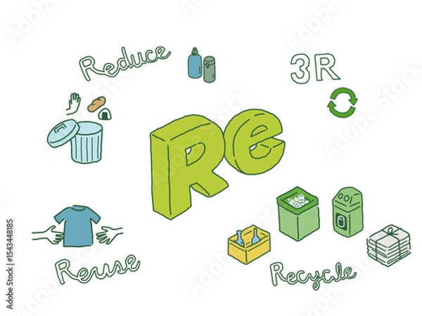 Obraz 3R 　ベクターイラスト