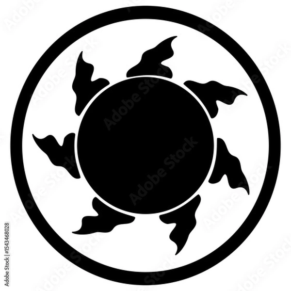 Obraz Playful Silhouette designed circular logo