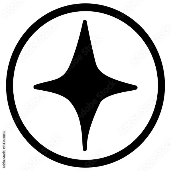 Obraz Playful Silhouette designed circular logo
