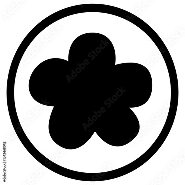 Obraz Playful Silhouette designed circular logo