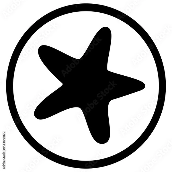 Obraz Playful Silhouette designed circular logo