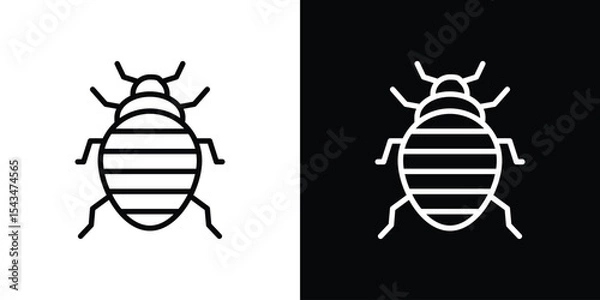 Fototapeta Bedbug icon filled flat sign concept for web design.