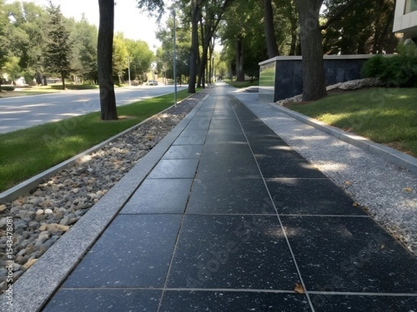 Obraz Granite black sidewalk