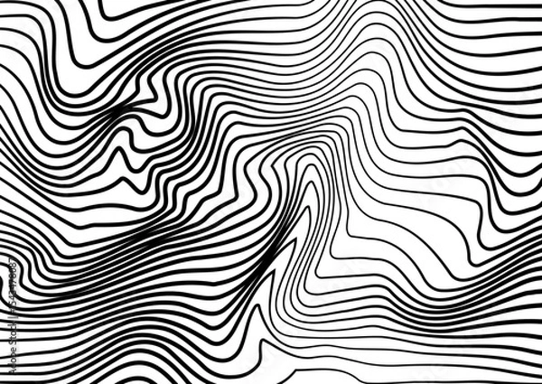Fototapeta Vector background of abstract fluid lines