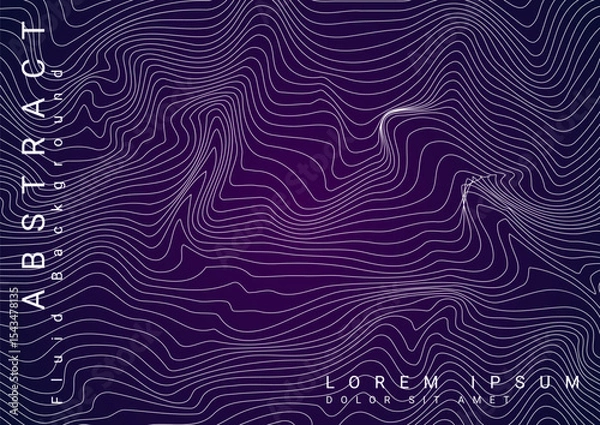 Fototapeta Vector background of abstract fluid lines