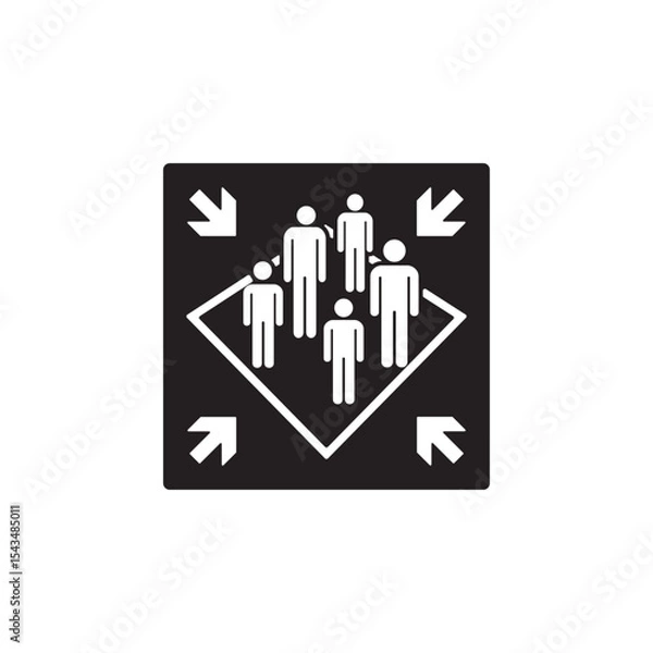 Fototapeta shipboard assembly station icon symbol sign vector