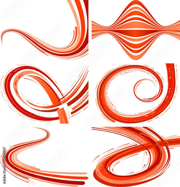 Fototapeta Abstract background with bent lines