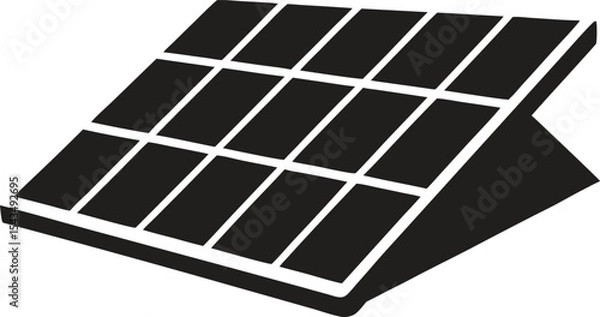 Obraz Solar panel energy  silhouette vector art illustration design