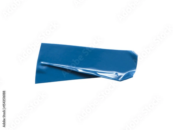 Fototapeta Realistic rubber blue tapes. Alpha channel. Can be used as overlay elements for design projects. 