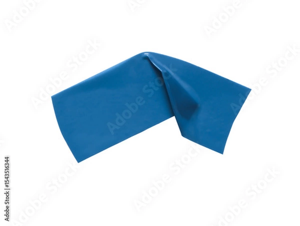 Fototapeta Realistic rubber blue tapes. Alpha channel. Can be used as overlay elements for design projects. 