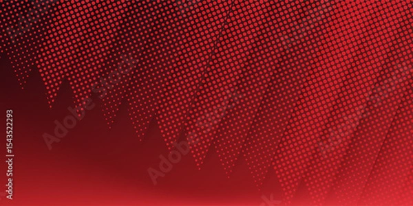 Fototapeta Red diagonal geometric shape with halftone. Modern fiber textured vector eps 10