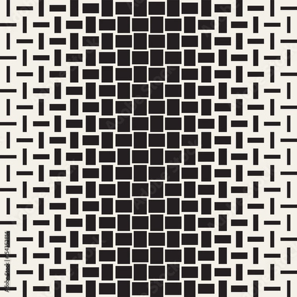 Obraz Vector Seamless Geometric Pattern. Halftone gradient color transition. Woven Lines Simple Lattice