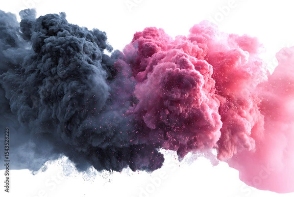 Fototapeta Isolated colorful cloud combination on transparent background