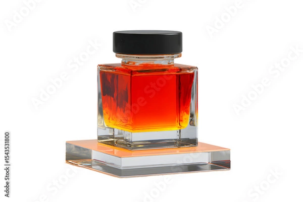 Fototapeta Nice perfume bottle isolated on transparent background