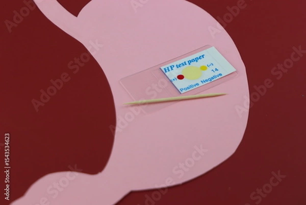 Fototapeta helicobacter pylori Test. Fast test to detect a stomach bacteria called helicobacter pylori