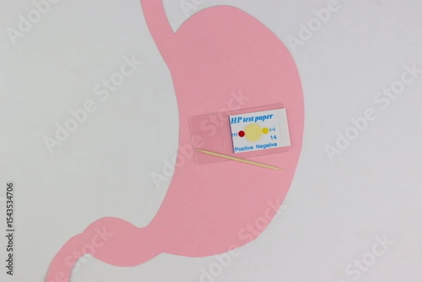 Fototapeta helicobacter pylori Test. Fast test to detect a stomach bacteria called helicobacter pylori