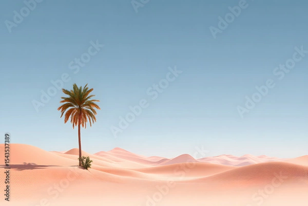 Fototapeta Palm tree in the desert