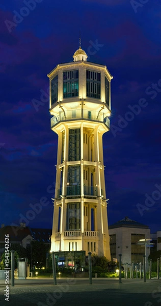 Fototapeta Illuminated Siófok Water Tower
