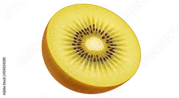 Obraz A close-up image of a cross-section of a ripe golden kiwi fruit