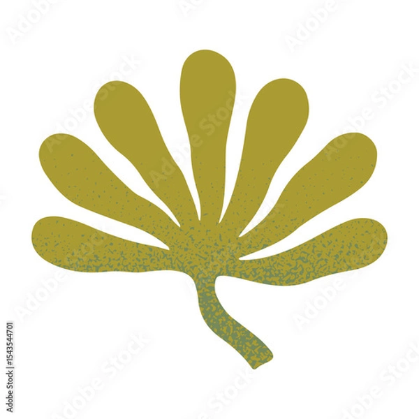Fototapeta Tropical green palm vector illustraton.Hand drawn graphic element in naive simple style for banners,smm,branding,packaging,covers,prints.Retro summer symbol