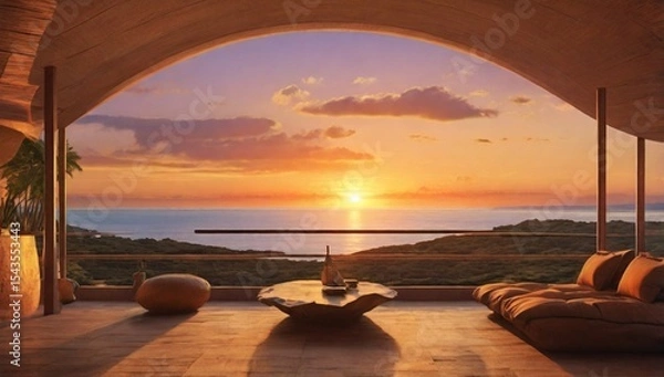 Fototapeta sunset on the beach