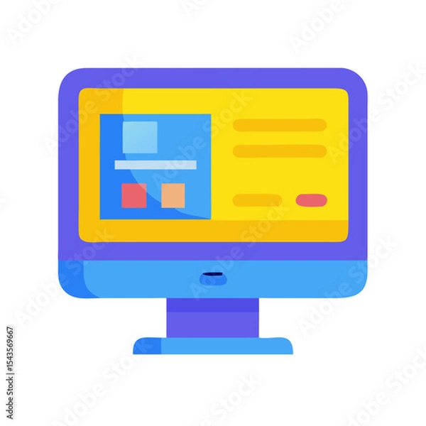 Obraz Desktop computer monitor Material SVG Icon