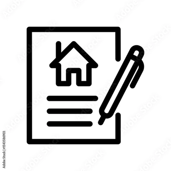 Fototapeta Contract house icon 