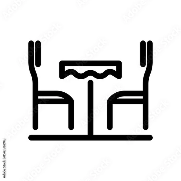 Fototapeta Dining table icon 